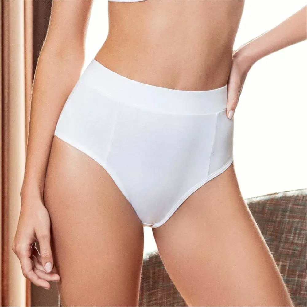 Bombacha de lycra algodón tipo faja, color blanco