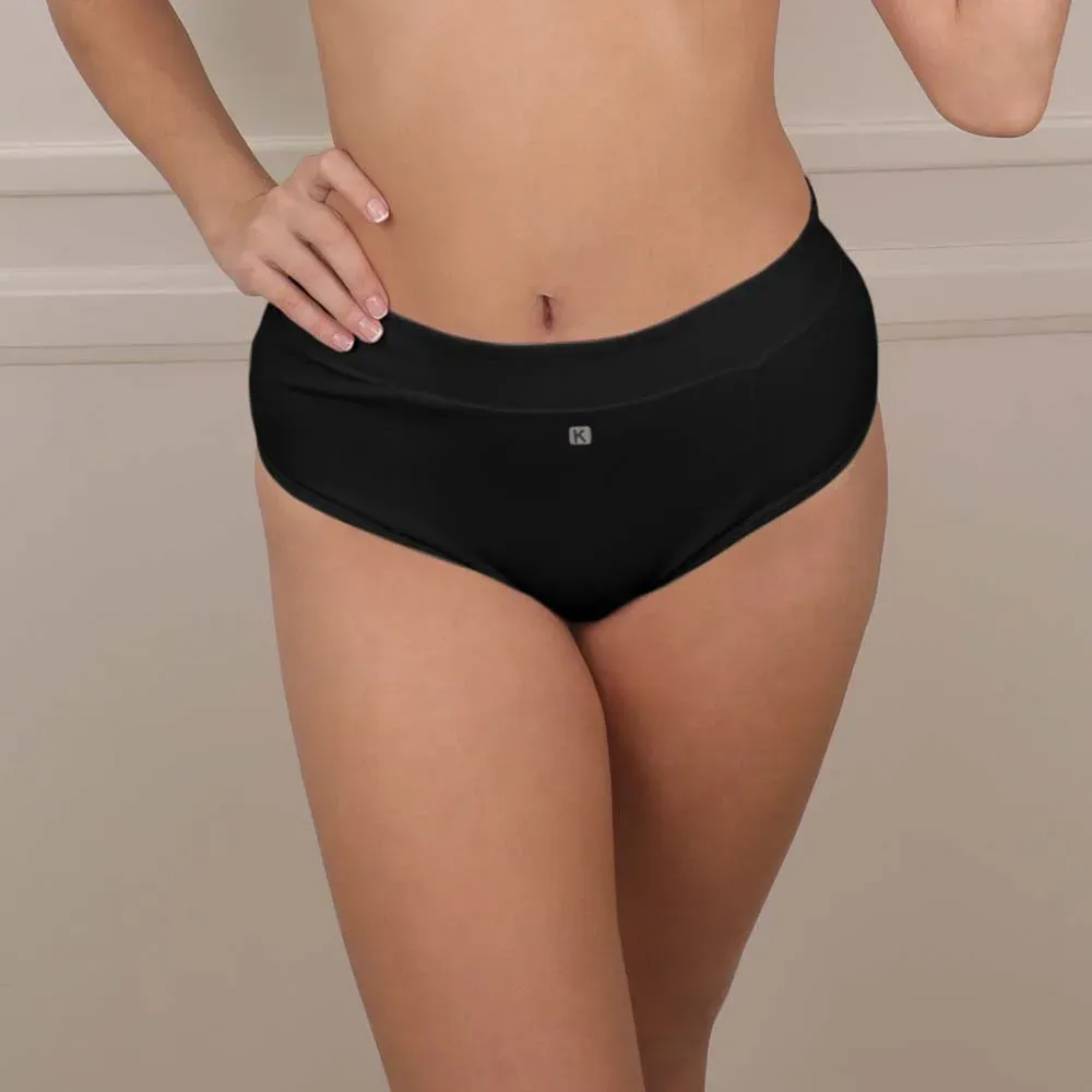Bombacha de lycra algodón tipo faja, color negro