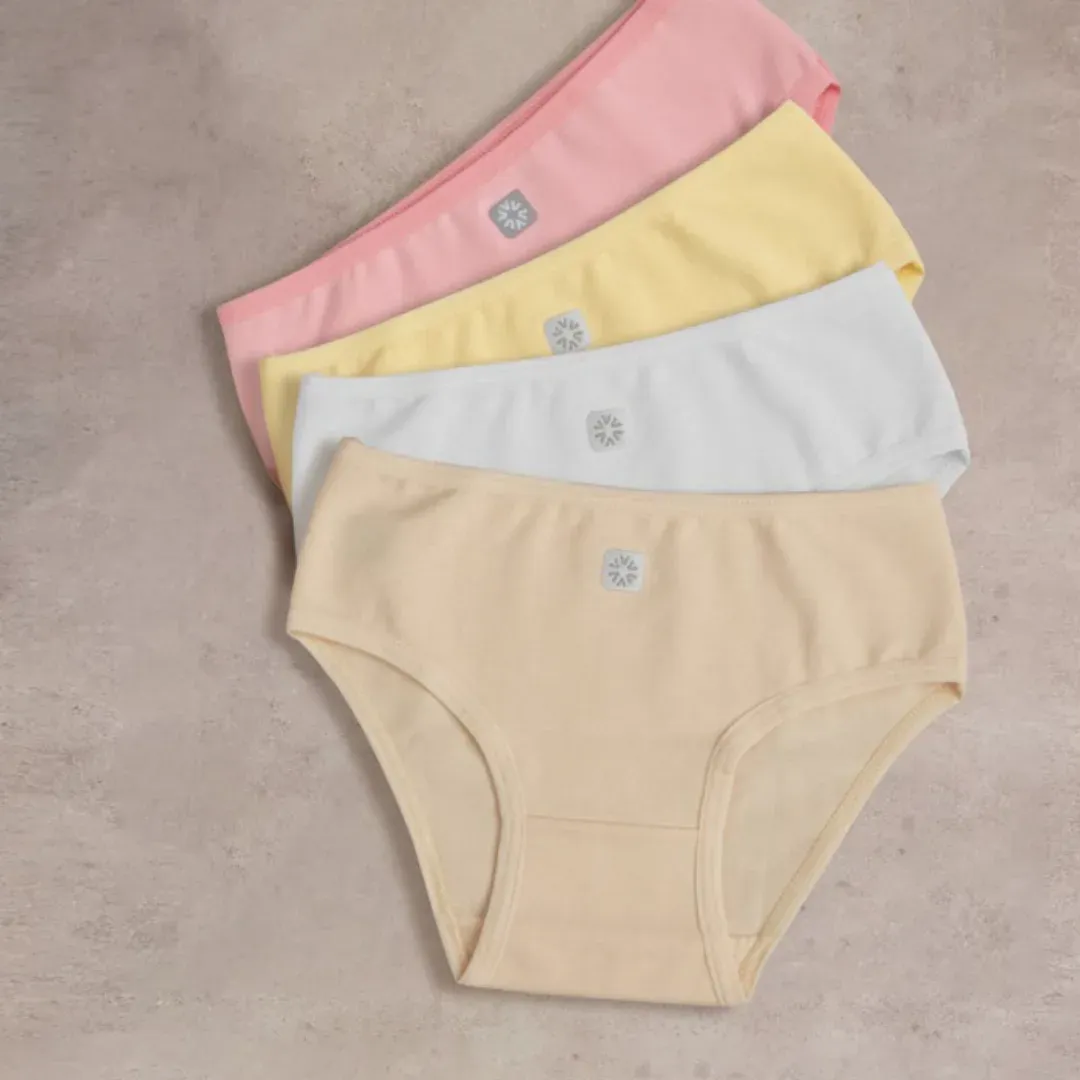Bombacha de lycra de algodón para niñas, color amarillo
