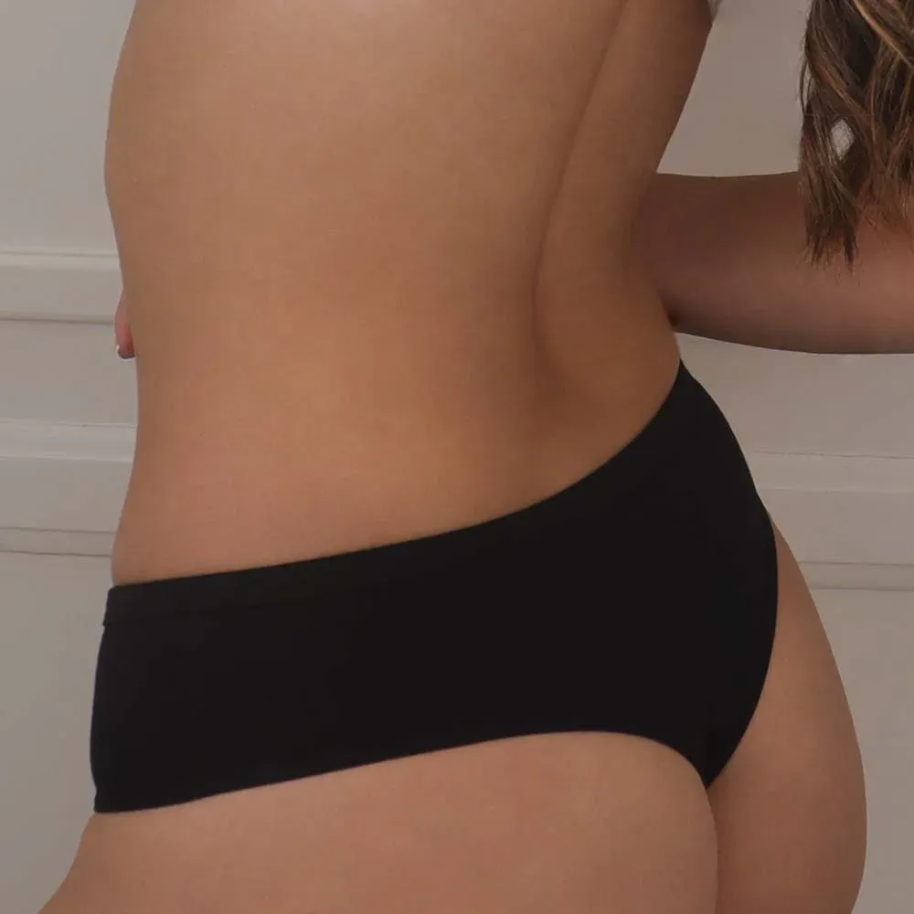 Culotteless de lycra de algodón, color negro