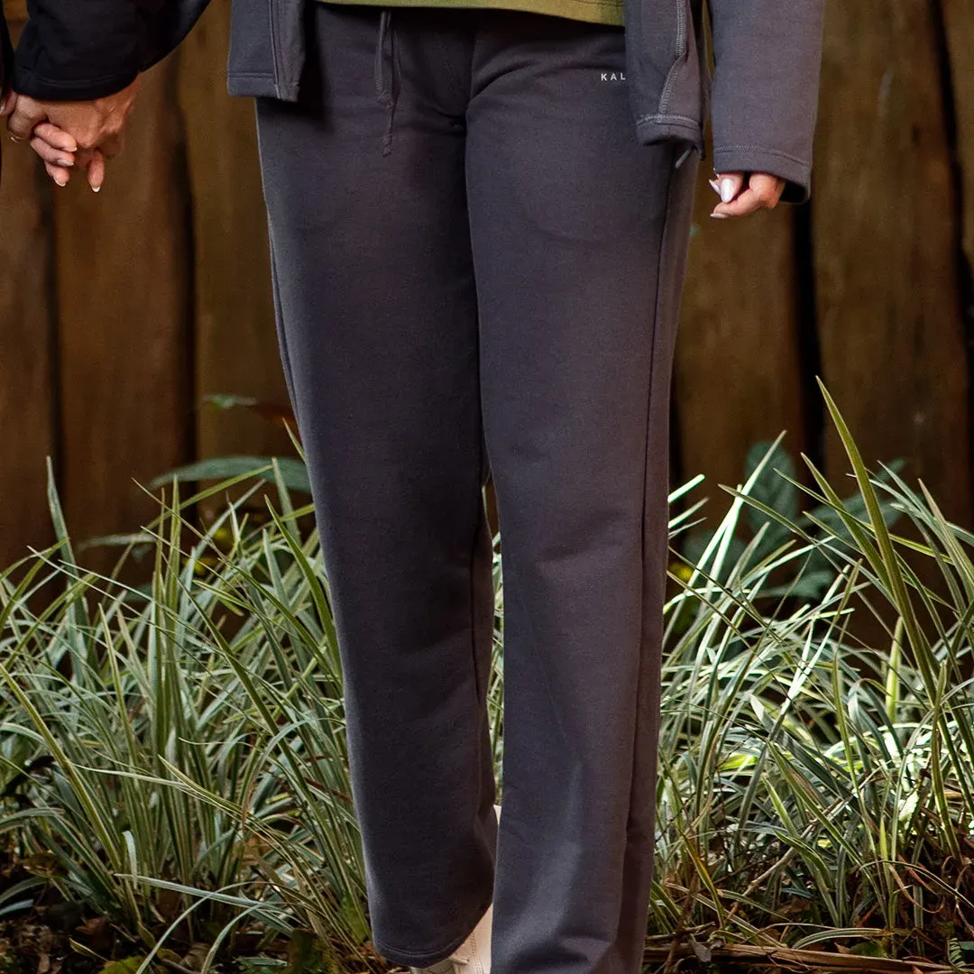 Pantalón de moletón, color gris oscuro