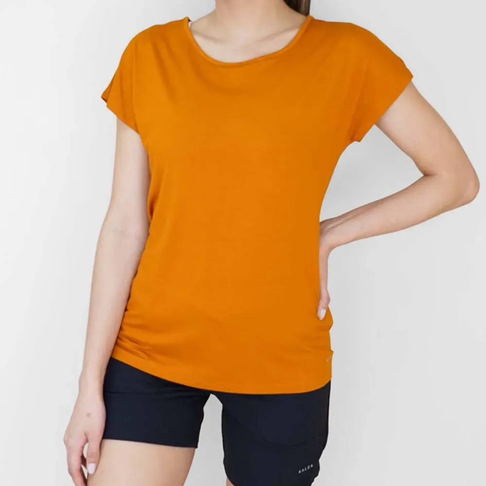 Remera de viscosa, color bronce