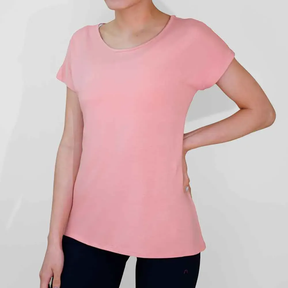 Remera de viscosa, color rosa viejo