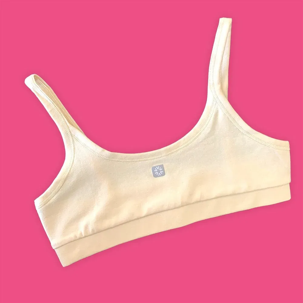 Top principiante de lycra de algodón, color piel
